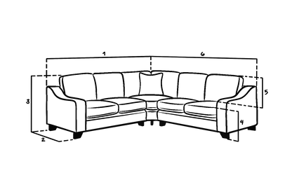 Nebraska Sofa Stone Large Corner