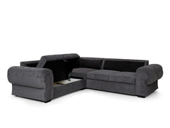 Niko Full Back Corner Sofa - Graphite