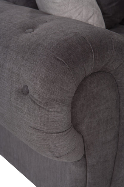 Niko Full Back Corner Sofa - Graphite