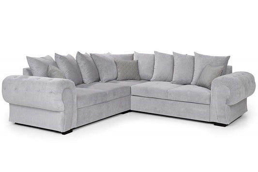 Niko Scatter Corner Sofa - Silver