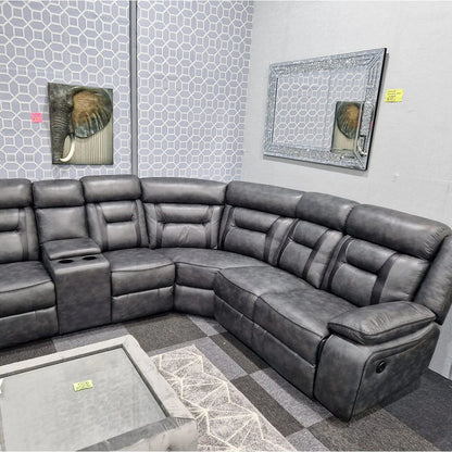 Nova Electric Recliner Leather Corner Sofa