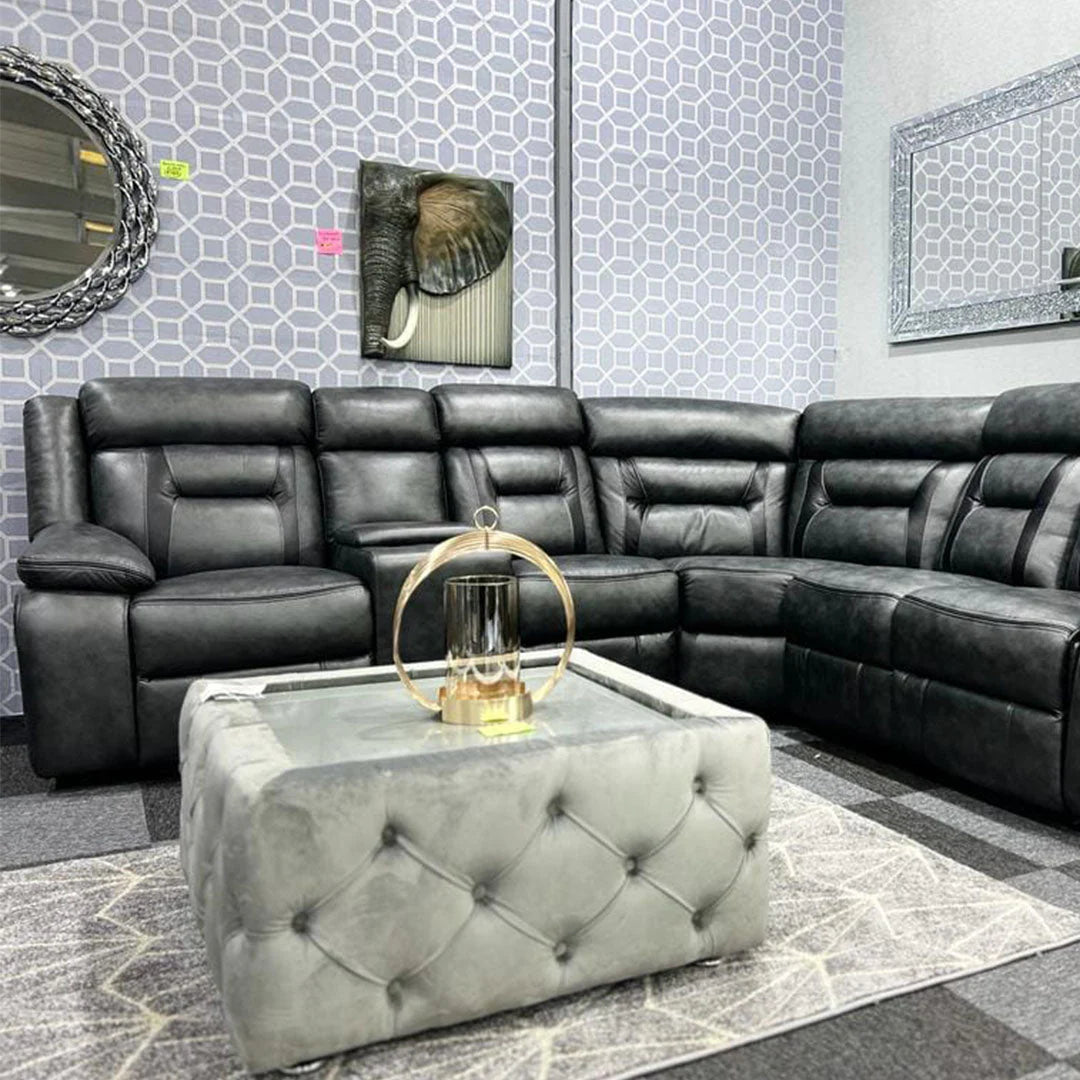 Nova Electric Recliner Leather Corner Sofa