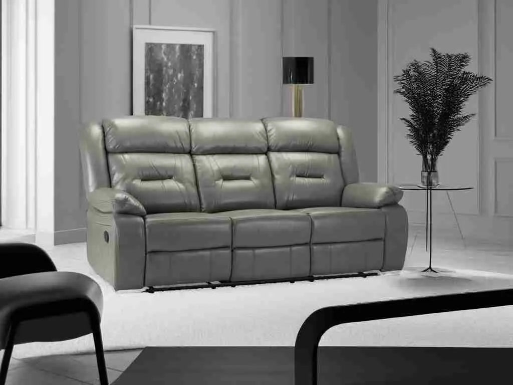 Novie Recliner 3+1+1 Sofa Set - Grey