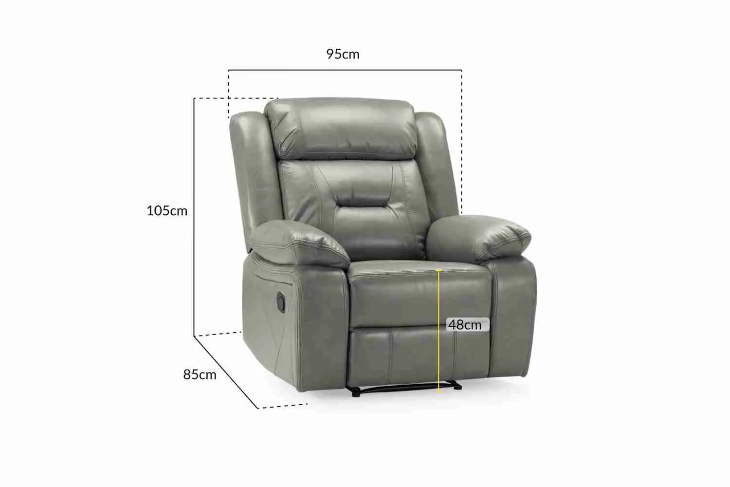 Novie Recliner 3+1+1 Sofa Set - Grey