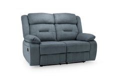 Novie Recliner Fabric 2 Seater Sofa - Grey