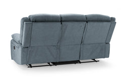 Novie Recliner Fabric 3 Seater Sofa - Grey