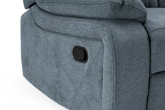 Novie Recliner Fabric 3 Seater Sofa - Grey