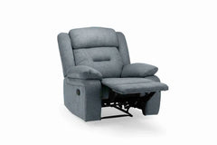 Novie Recliner Fabric Sofa 3+2+1 Set - Grey