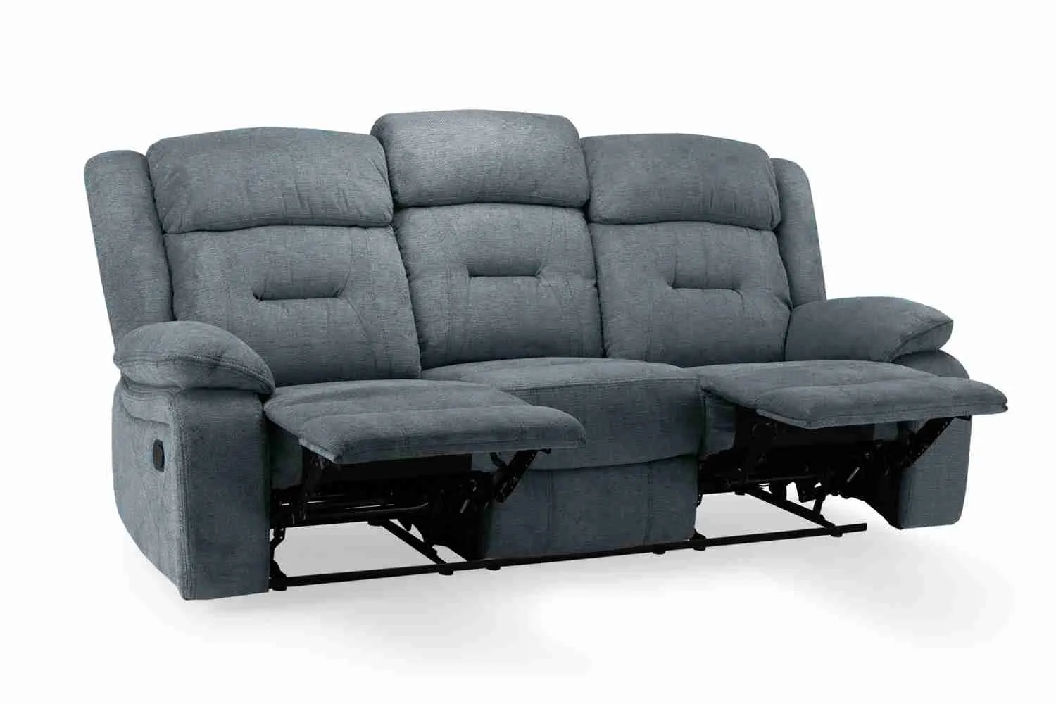 Novie Recliner Fabric Sofa 3+2+1 Set - Grey