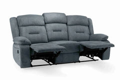 Novie Recliner Fabric Sofa 3+2+1 Set - Grey