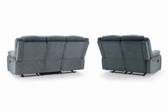 Novie Recliner Fabric Sofa 3+2+1 Set - Grey