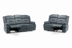 Novie Recliner Fabric Sofa 3+2+1 Set - Grey