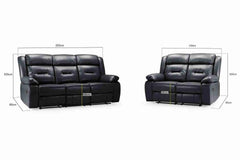 Novie Recliner 3+1+1 Sofa Set - Grey