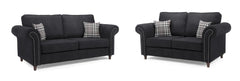 Oakland 3+2 Seater Sofa - Charcoal