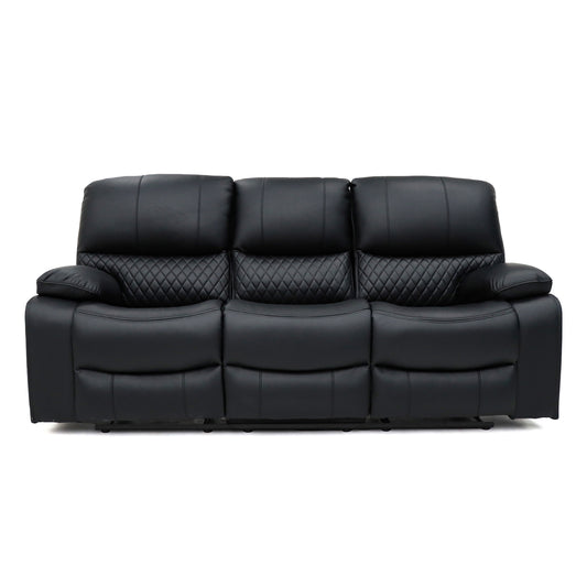 Orla Electric Recliner 3 Seater Sofa - Black