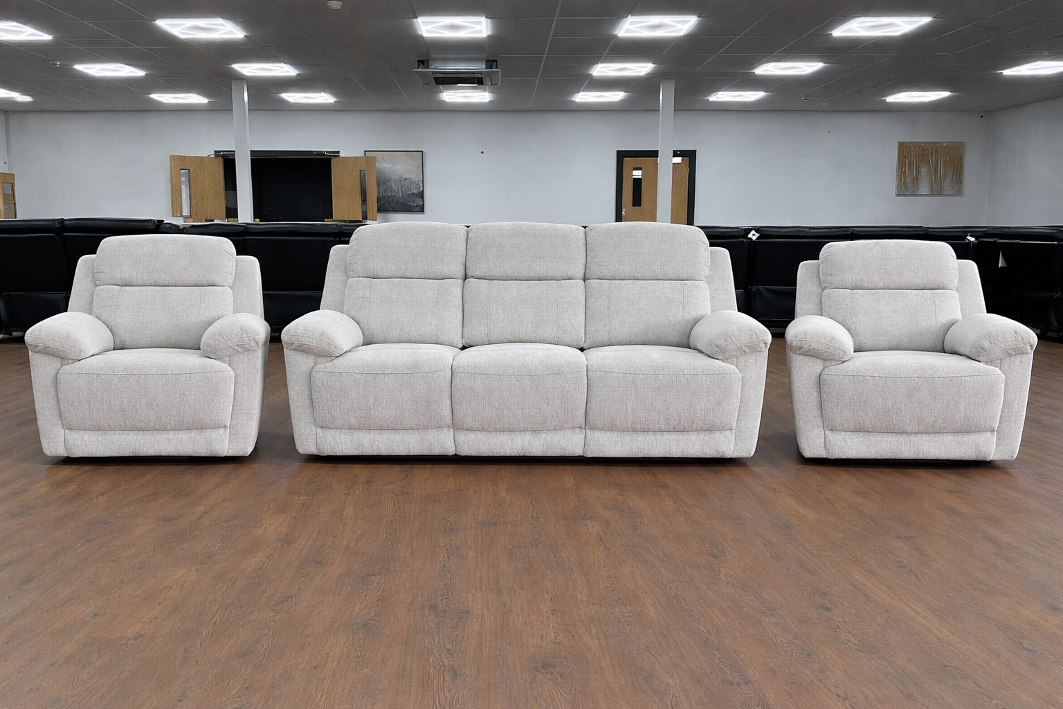 Owen Electric Recliner 3+1+1 Seater Sofa - Beige