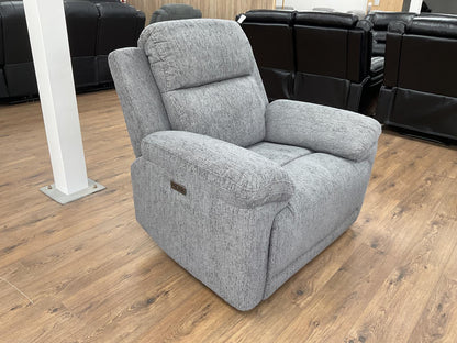 Owen Electric Recliner Armchair Sofa - Grey