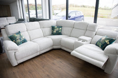 Owen Electric Recliner Corner Sofa - Beige