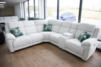Owen Electric Recliner Corner Sofa - Beige