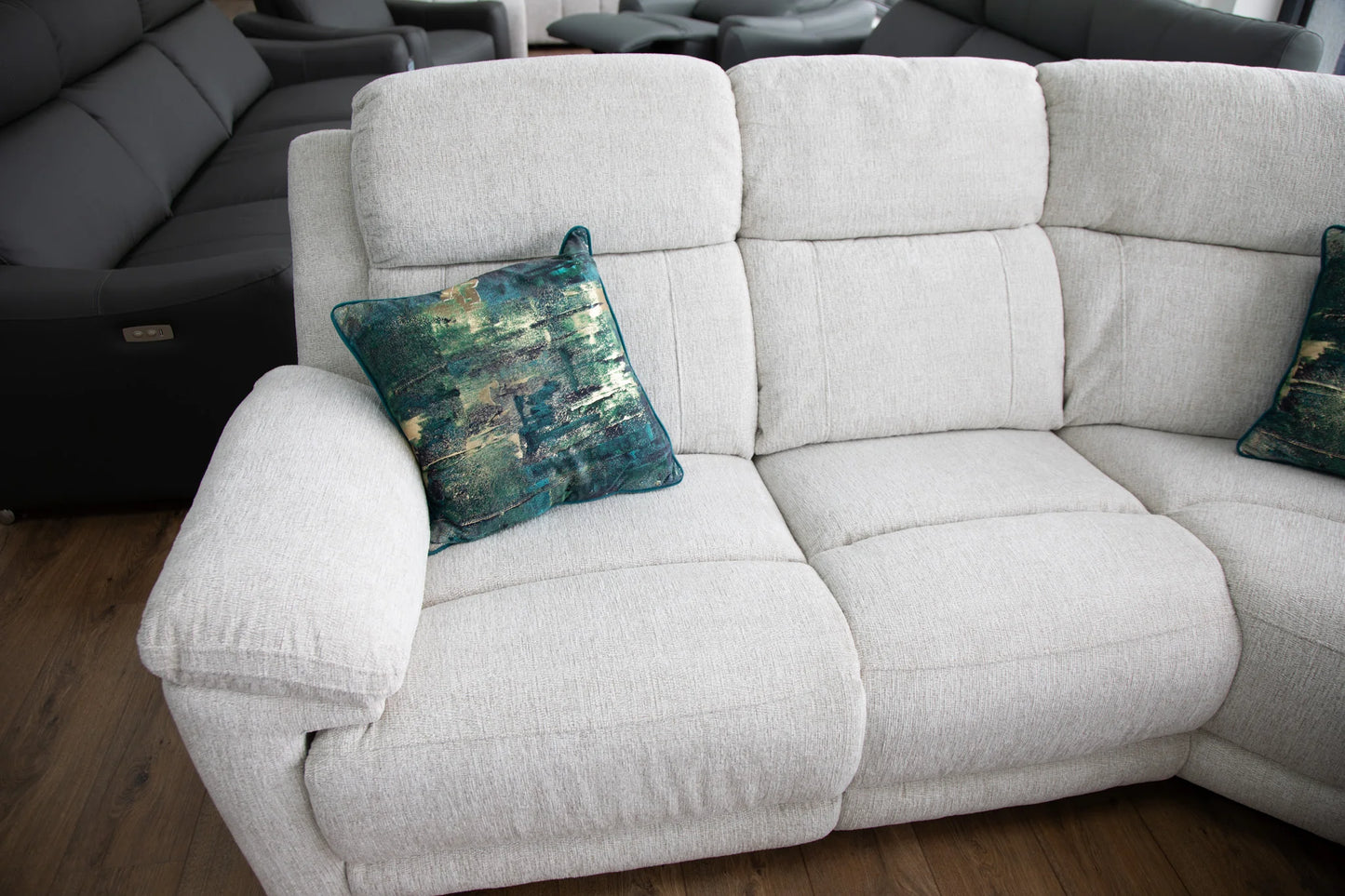 Owen Electric Recliner Corner Sofa - Beige
