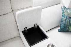 Owen Electric Recliner Corner Sofa - Beige