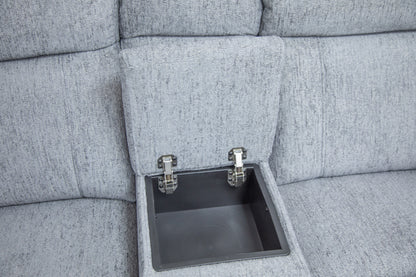 Owen Electric Recliner Corner Sofa - Grey