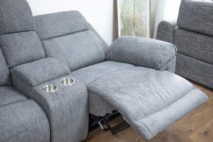 Owen Electric Recliner Corner Sofa - Grey