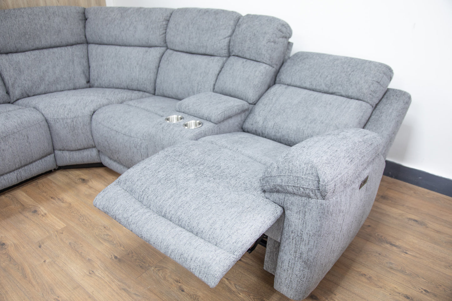 Owen Electric Recliner Corner Sofa - Grey