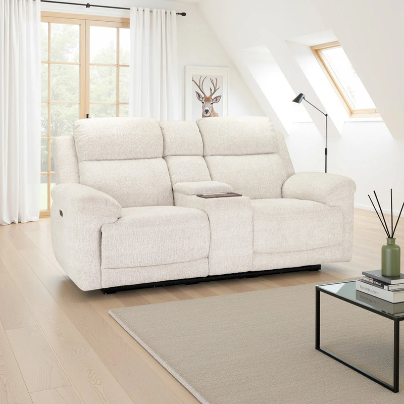 Owen Electric Recliner Sofa 2 Seater - Beige