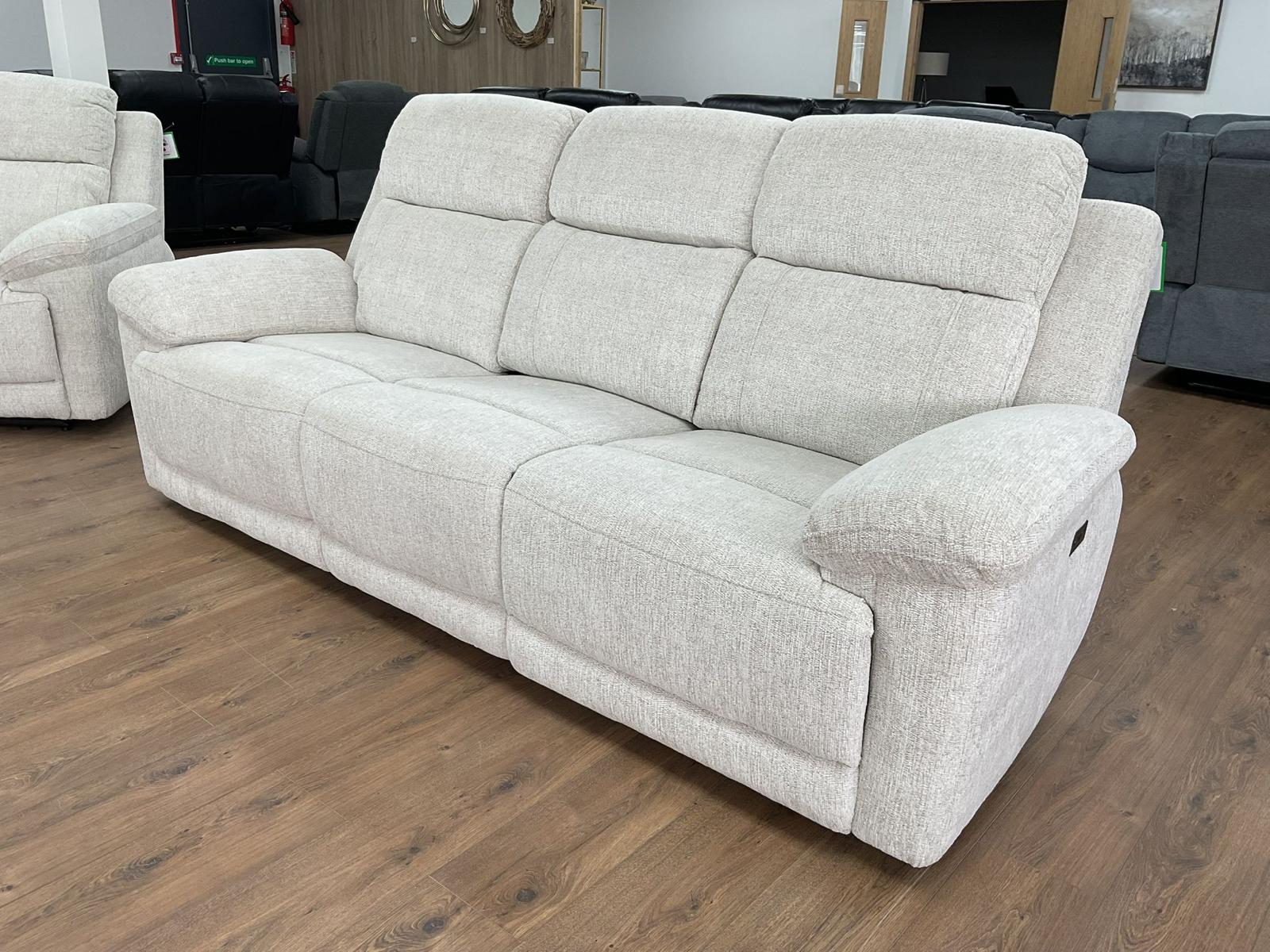 Owen Electric Recliner Sofa 3 Seater - Beige
