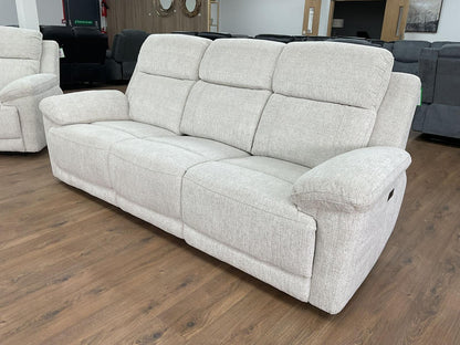 Owen Electric Recliner Sofa 3 Seater - Beige