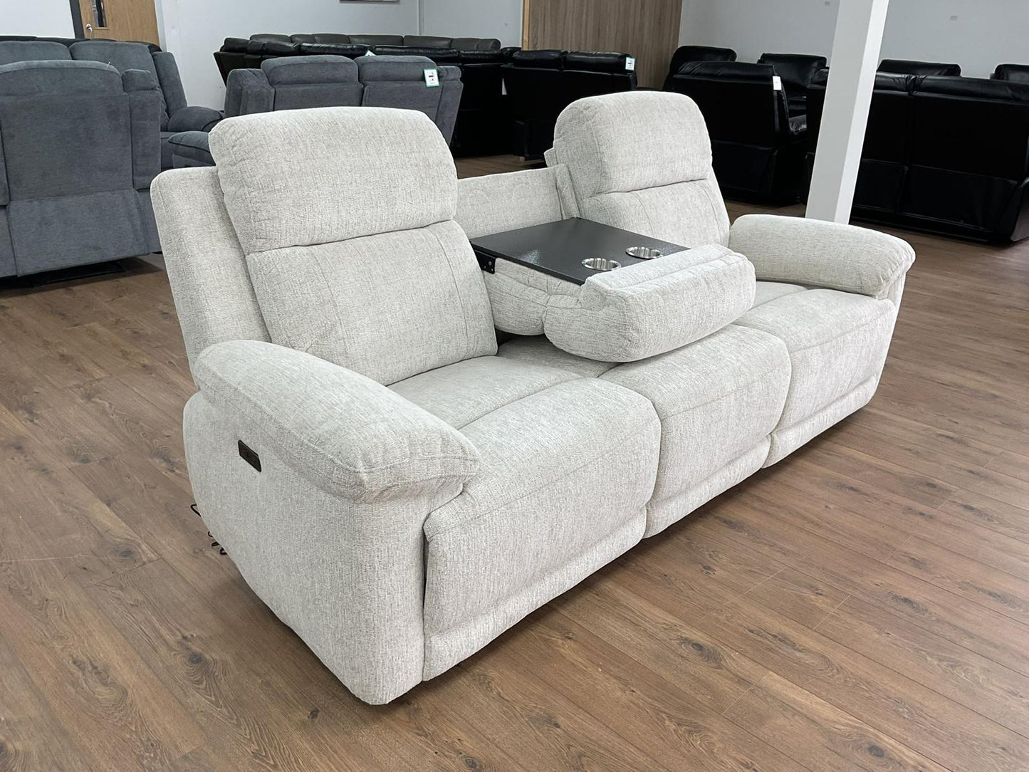 Owen Electric Recliner Sofa 3 Seater - Beige