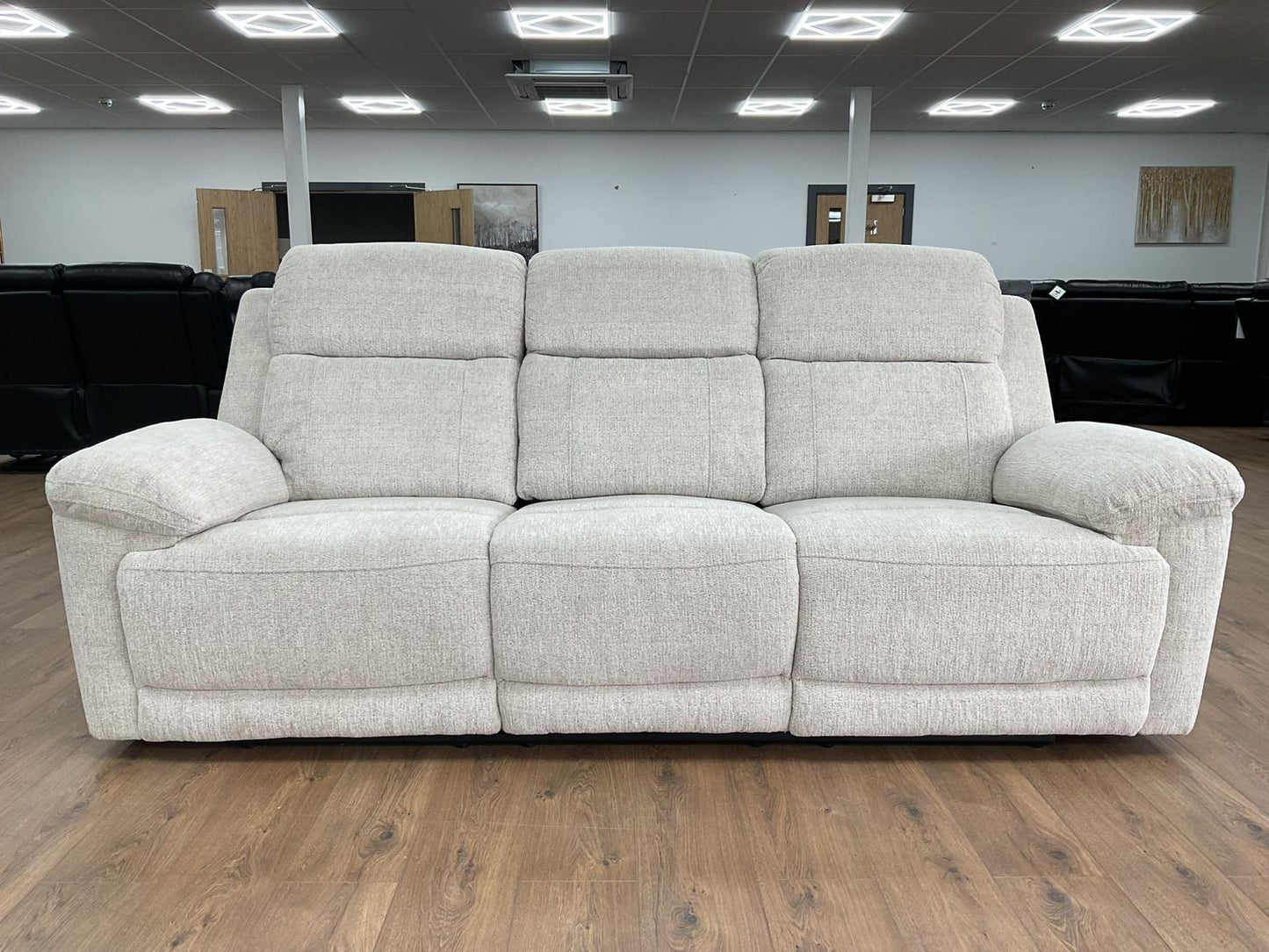 Owen Electric Recliner Sofa 3 Seater - Beige