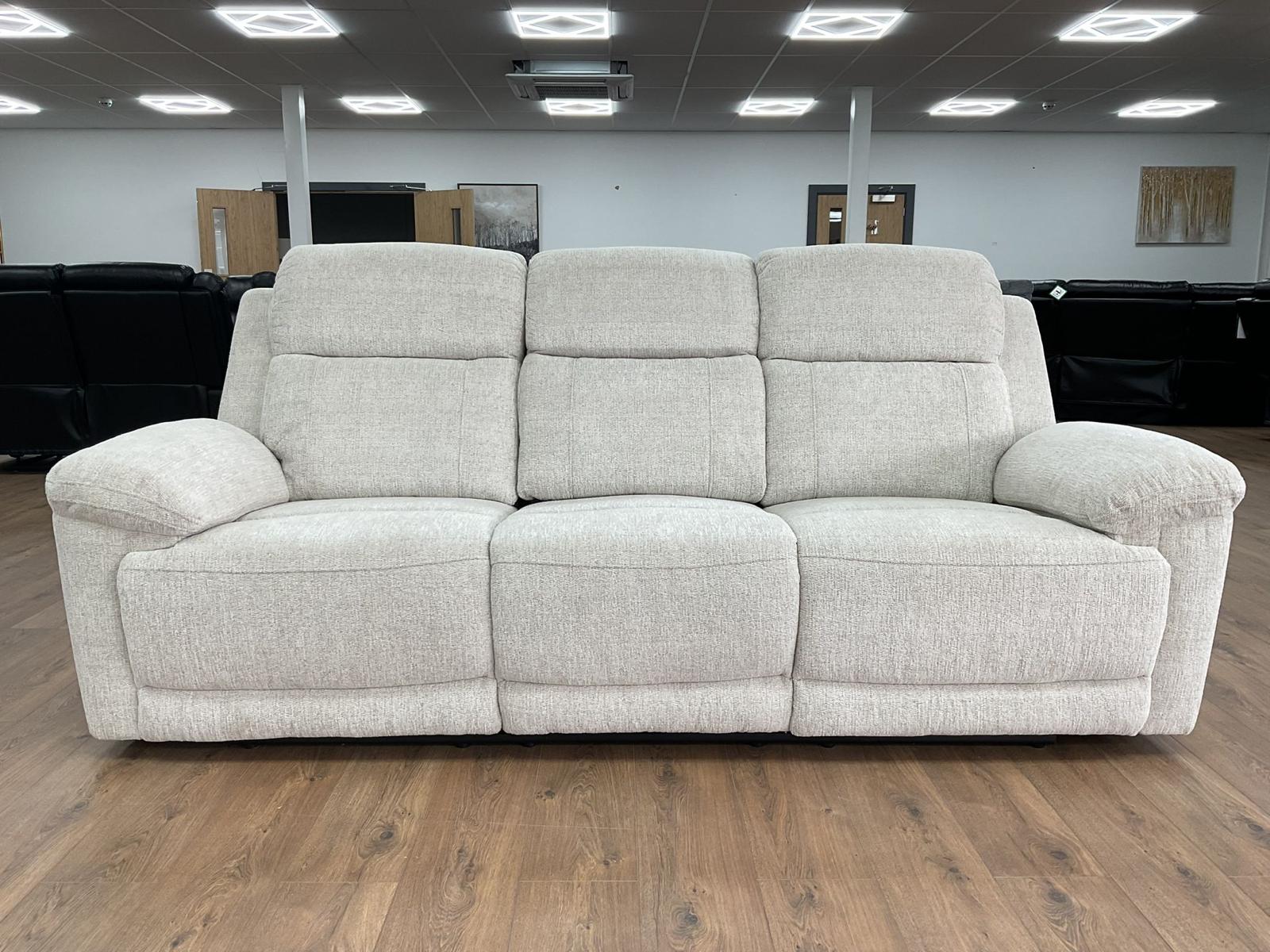 Owen Electric Recliner Sofa 3 Seater - Beige