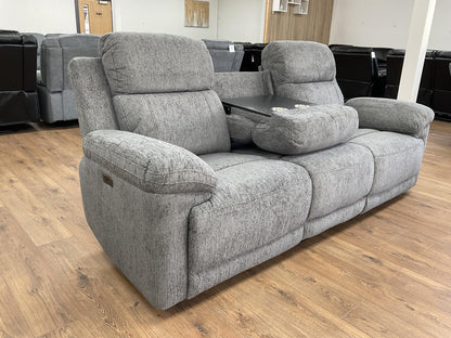 Owen Electric Recliner Sofa 3 Seater - Grey