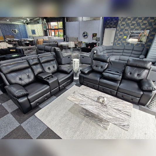 Prada Leather Recliner Sofa 3+2 Seater