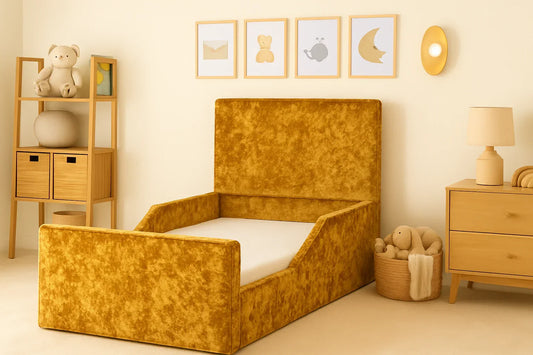 Plain Upholstered Kids Bed Frame