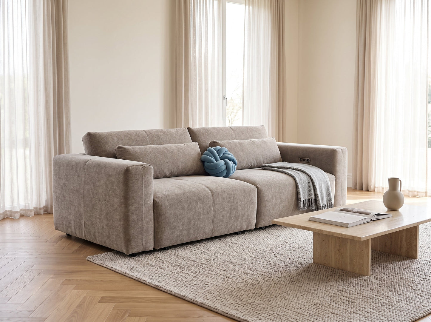 Prescott Beige Electric Sofabed