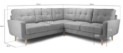 Rebekah Sofa Large Corner - Grey