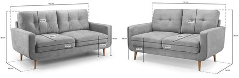 Rebekah Sofa Set - Grey