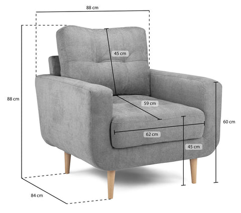 Rebekah Sofa Set - Grey