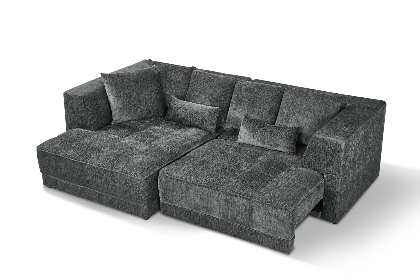 Brooklyn Electric Storage Left Hand Sofa Bed - Dark Grey Pre-Order