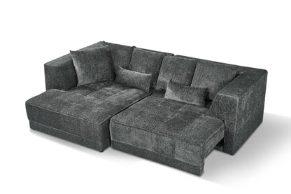 Brooklyn Electric Storage Left Hand Sofa Bed - Dark Grey Pre-Order
