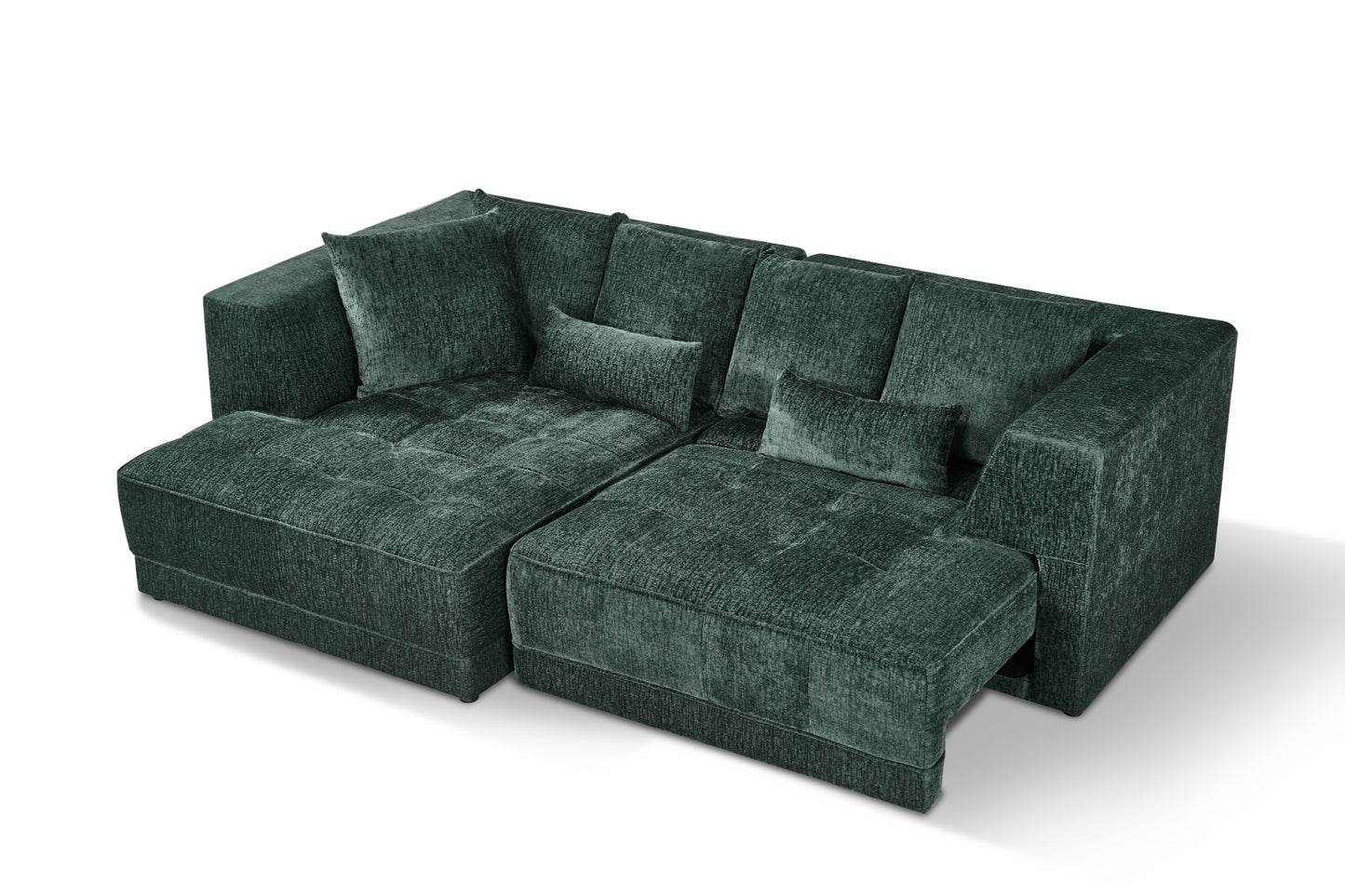 Brooklyn Electric Storage Left Hand Sofa Bed - Green Pre-Order