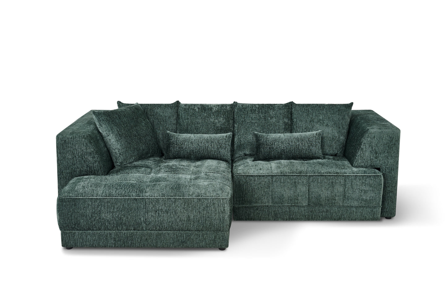 Brooklyn Electric Storage Left Hand Sofa Bed - Green Pre-Order