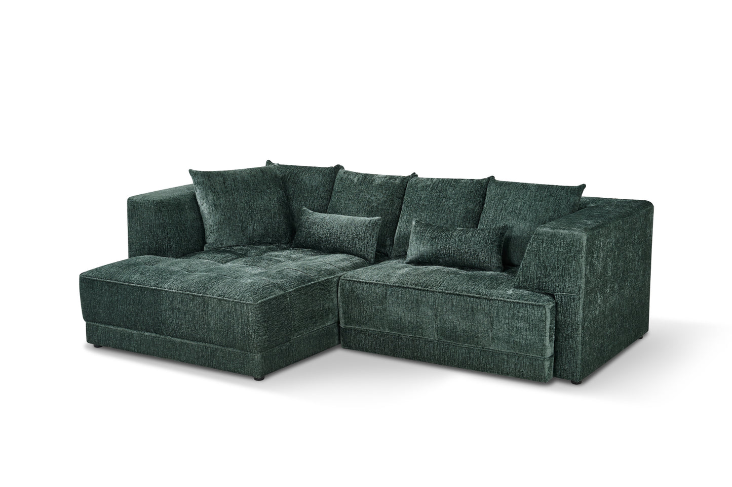 Brooklyn Electric Storage Left Hand Sofa Bed - Green Pre-Order