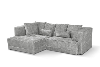 Brooklyn Electric Storage Left Hand Sofa Bed - Silver Pre-Order