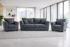 Serena 3+1+1 Seater Sofa - Black