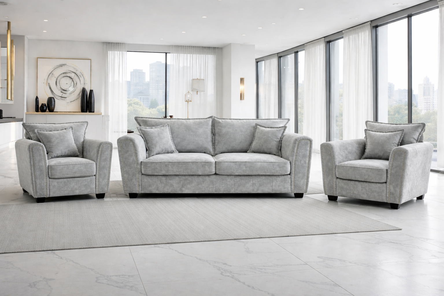 Serena 3+1+1 Seater Sofa - Grey