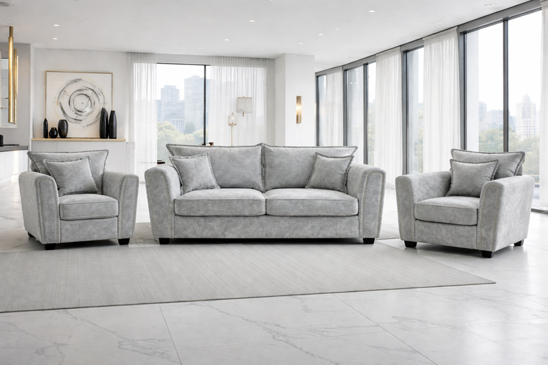 Serena 3+1+1 Seater Sofa - Grey
